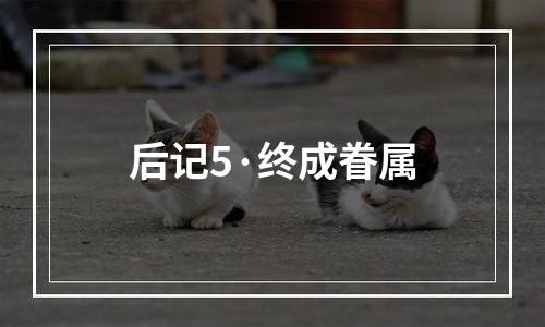 后记5·终成眷属