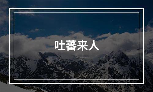 吐蕃来人
