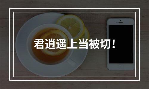 君逍遥上当被切！