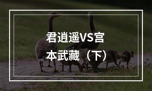 君逍遥VS宫本武藏（下）