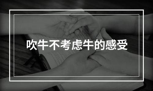 吹牛不考虑牛的感受