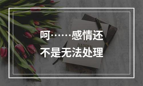 呵……感情还不是无法处理