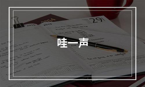 哇一声