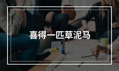 喜得一匹草泥马