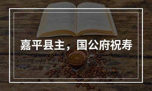 嘉平县主，国公府祝寿