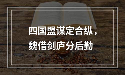四国盟谋定合纵，魏借剑庐分后勤
