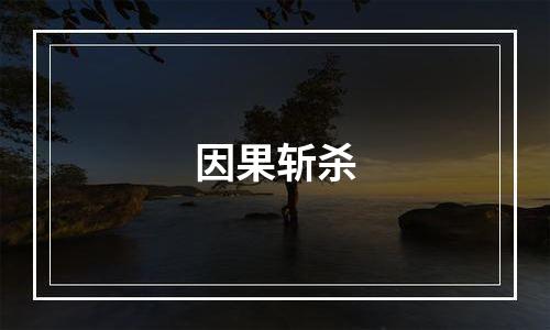 因果斩杀