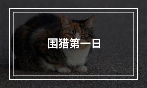 围猎第一日