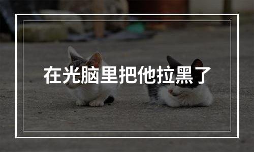 在光脑里把他拉黑了