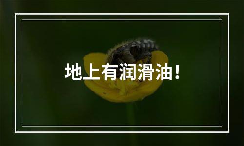 地上有润滑油！