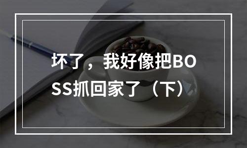 坏了，我好像把BOSS抓回家了（下）