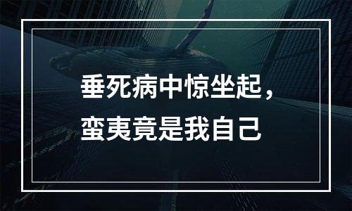 垂死病中惊坐起，蛮夷竟是我自己