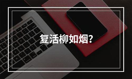 复活柳如烟？
