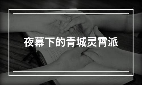 夜幕下的青城灵霄派
