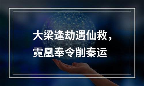 大梁逢劫遇仙救，霓凰奉令削秦运