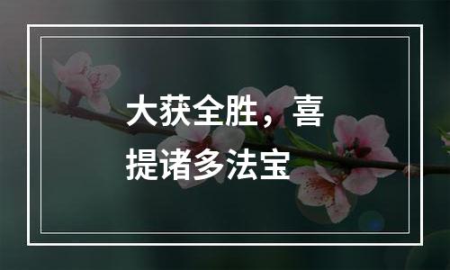 大获全胜，喜提诸多法宝