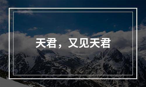 天君，又见天君