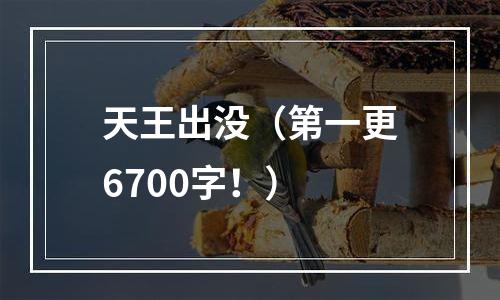 天王出没（第一更6700字！）