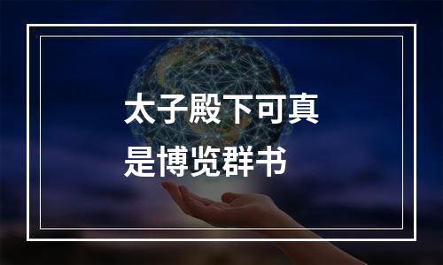 太子殿下可真是博览群书