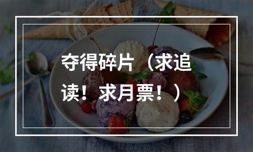 夺得碎片（求追读！求月票！）