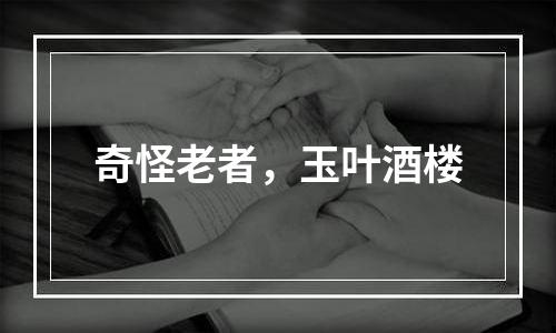 奇怪老者，玉叶酒楼