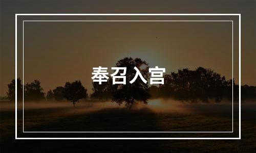 奉召入宫