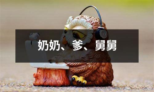 奶奶、爹、舅舅