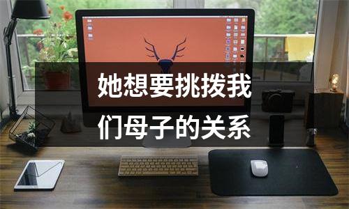 她想要挑拨我们母子的关系