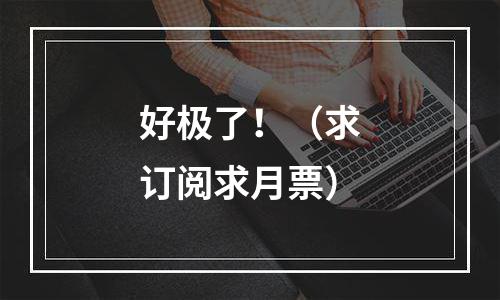 好极了！（求订阅求月票）