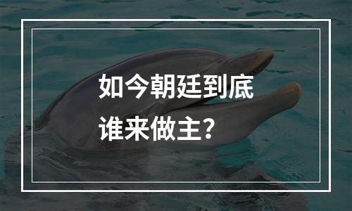 如今朝廷到底谁来做主？