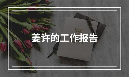 姜许的工作报告