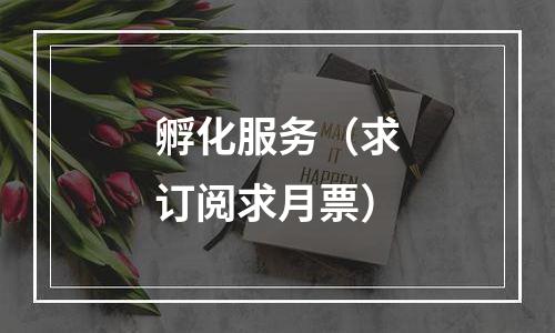 孵化服务（求订阅求月票）