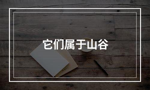 它们属于山谷