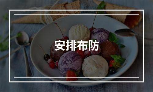 安排布防