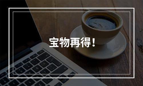 宝物再得！