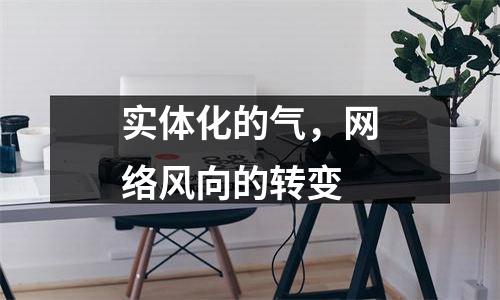 实体化的气，网络风向的转变