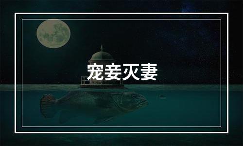 宠妾灭妻
