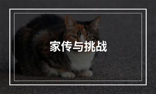 家传与挑战