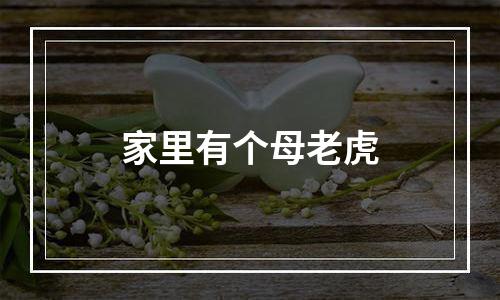 家里有个母老虎