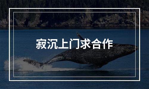 寂沉上门求合作