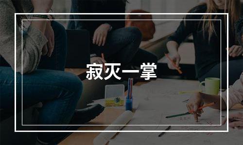 寂灭一掌