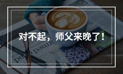 对不起，师父来晚了！