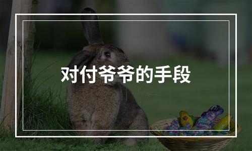 对付爷爷的手段