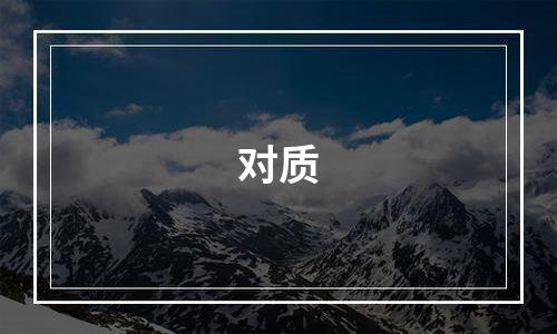 对质