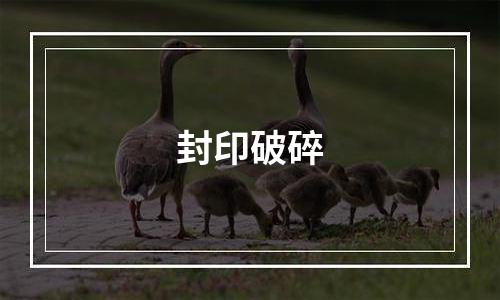 封印破碎