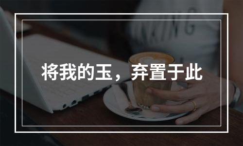 将我的玉，弃置于此