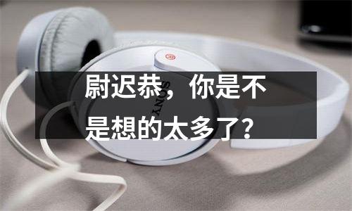 尉迟恭，你是不是想的太多了？