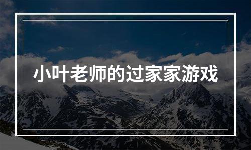 小叶老师的过家家游戏