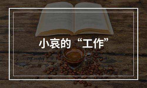 小哀的“工作”
