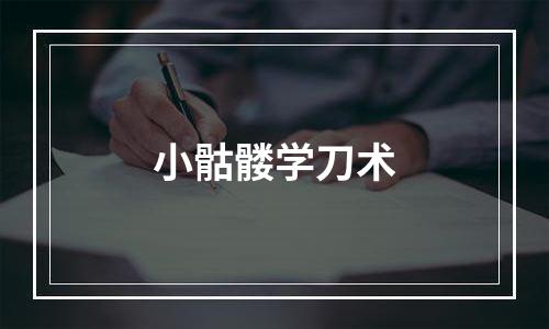 小骷髅学刀术